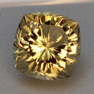 Citrine Cushion Double Barion Concave