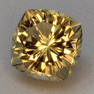 Citrine Cushion Double Barion Concave