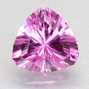 Lab Grown Pink Trillion Sapphire