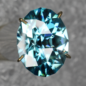 Blue Oval Zircon
