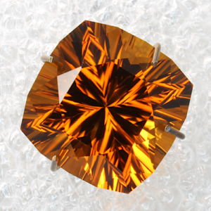 Concave Madeira Citrine Cushion