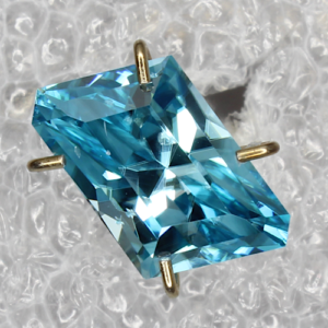 Rhomboid Blue Zircon