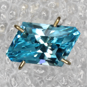 Rhomboid Blue Zircon