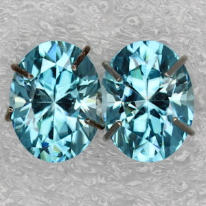 Blue Zircon Oval pair