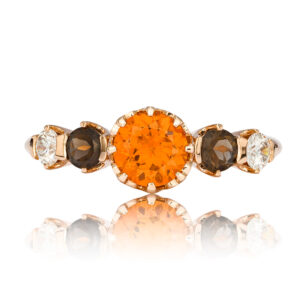 Rose Gold Spessartine Garnet Ring