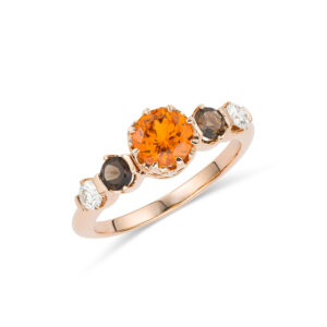 Rose Gold Spessartine Garnet Ring