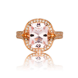 Pink Morganite and diamond Ring