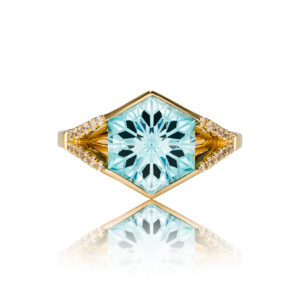 Snowflake Topaz and Diamond Ring