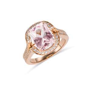 Pink Morganite and diamond Ring