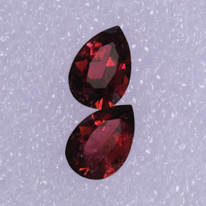 Burgundy Red Tourmaline pair