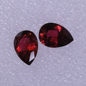 Burgundy Red Tourmaline pair